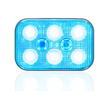 Sanel Animasyonlu 12 - 24V Universal Kare 6 Led Dış Mekan Uyumlu Mavi SBDF6B