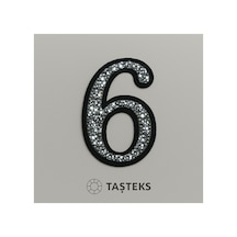 Taşlı Ütülenebilen Veya Sticker Olarak Kullanılabilen 6cm ''6'' Sayısı