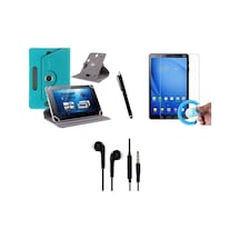 Everest Everpad Dc-1106 Uyumlu Set Universal Tablet Kılıfı Nano Ekran Koruyucu+kalem Kulaklık