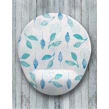 Yapraklar Oval Bilek Destekli Mouse Pad Mousepad