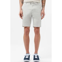 Lacoste Men's Regular Fit Gray Bermuda Shorts Erkek Keten Pamuk Bermuda Şort Gri