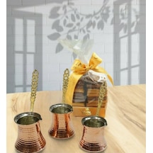 Bakır Cezve Seti - 3 Lü Set