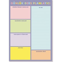 Günlük Ders Planlayıcı Notluk Organizer