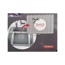 Seahome Dikdörtgen Silikon Lavabo Buzluk Matı 33x28 Cm Antrasit Renk 1 Adet Isglvb112 Açık Gri
