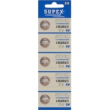 Supex Extra Long Battery CR2025 3V Blister Lityum Pil 5'li