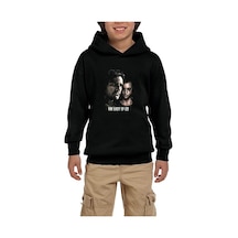 The last of Us Poster Siyah Çocuk Kapşonlu Sweatshirt Siyah