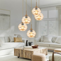 Darko 5li Yuvarlak Eskitme Modern Sarkıt Oturma Odası Salon Sarkıt Avize Eskitme