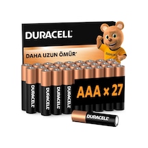Duracell Basıc Aaa İnce Alkalin Kalem Pil 27'li Paket 1,5v