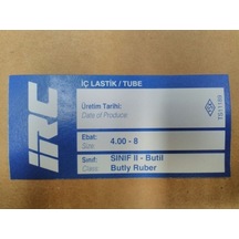 İç Lastik 4.00-8 Eğri Sibop 8587 Irc