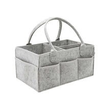 Keçe Bebek Bezi Çantası, Anne Ve Bebek İçin Saklama Çantası, Seyahat Saklama Çantası, Günlük İhtiyaçlar İçin Saklama Çantası, Bebek Bezi Çantası, Gri Diğer