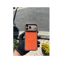 Metal Kamera Standlı Sert Mavi Şeffaf Kılıf Turuncu - 924133003 Turuncu