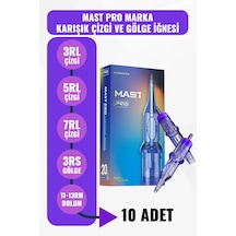 Mast 10 Lu Karışık Kartuş Dövme İğnesi Seti Çizgi, Gölge Ve Dolum İçin Profesyonel İğne Set +2 Hediye İğne