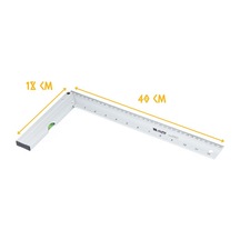 Kupa Su Terazili Alüminyum Gönye 400 MM