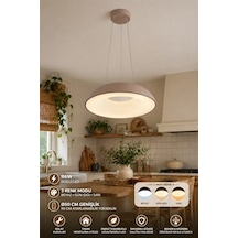 Modern Premium Tekli 3 Renkli Ledli Sarkıt Avizesi Salon Mutfak Oturma Odası Şık Modelleri 96w Beyaz