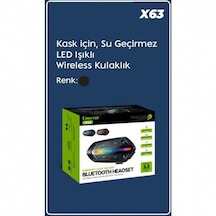 Motosiklet Kask İntercom 1 Hat X63 Kablosuz