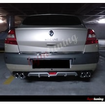 Megane 2 Difüzör Ortası Gri 4 Egzoz Görünümlü Difüzör Arka Ek