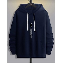 Kozia Outdoors Kapşonlu Oversize Unisex Sweatshirt Kapsonlar2000 Lacivert
