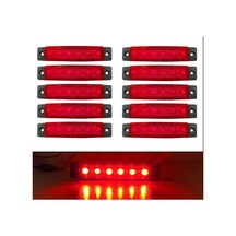 Parmak Led 12-24 Volt Çalışma Özelliği Su Geçirmez 10 Adet Kırmı