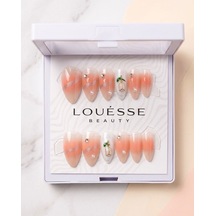 Louésse Peach Glow Takma Tırnak 12 Li Şeftali Ombre İnci Detaylı Soft Elegant Nail