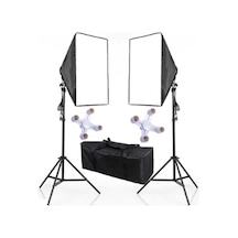 Soligor Softbox 50 x 70 CM Paraflaş 4 Duylu Adaptörlü Sürekli Işık Seti