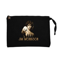 The Doors Jim Morrison Siyah Clutch Astarlı Cüzdan / El Çantası Siyah