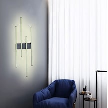 Mimarled Dörtlü Çubuk Led Aplik Aydınlatma 70 Cm Gün Işığı Siyah
