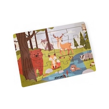 Hayvanlar Alemi 14 - 16 Parça Eğitici Öğretici Ahşap Çocuk Puzzle Yapboz Bebek Çocuk Oyuncak