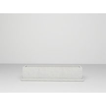 Nuano Consept Balkon Serisi Köşeli Saksı Beyaz 50x15