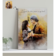 Bk Gift Kişiye Özel Sulu Boya Tasarımlı Kanvas Tablo-1 30x50 , Sevgiliye Hediye, Sevgililer Günü Hediyesi Kobitmeyencom33876 Bk Gift