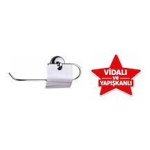 Yapışkanlı Ve Vidalı Krom Geniş Kapaklı Kağıt Havluluk