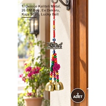 2 Adet Metal Şans Ve Bereket Çanı 1. Derece Kaliteli Metal, 26 Cm Boy, Ev Dekoru, Kapı Süsü, Lucky Bell Diğer