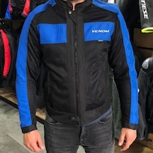 Venom Urban Yazlik Fileli Motosiklet Montu-48615-Mavi - Siyah
