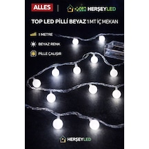 Top Led Pilli Beyaz 1 Mt İç Mekan Beyaz