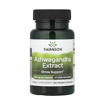 Swanson Vitamins, As-hw-aga-ndha Extract, Standardized, 450 Mg, 60 Vegan Capsules
