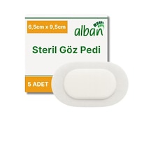 Steril Göz Pedi, Non-woven 6,5cmx9,5cm Gözpedi, Steril Tekli Paketlerde 5'li Kutu Içerisinde