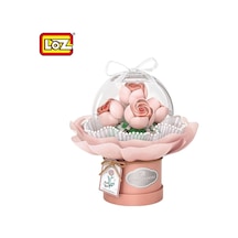 Lz-1298 Loz Ledli Pembe Gül Buketi 285 Parça Blk Oyuncak