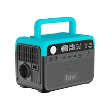 Bix Ps60k Taşınabilir Güç Kaynağı - Ac/dc/usb, Güneş Paneli Uyumlu - 192wh 300w 230v 50hz Taşınabili Siyah