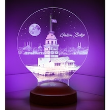 3D Kız Kulesi Kişiye Özel Led Gece Lambası