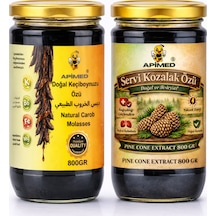 2 Li Set Servi Kozalak Özü 800 Gr + Keçiboynuzu Özü 800 Gr Doğal Enerji Destekleyici