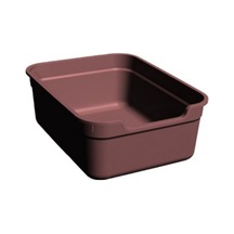 Pribor Kedi Tuvalet Açık Geniş, Pratik Ve Kolay Temizlenebilir 49 X 38 X 18,5 Cm Bordo