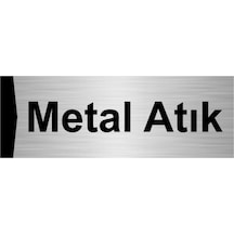 Metal Atık 5x20cm Gümüş Renk Metal Yönlendirme Levhası