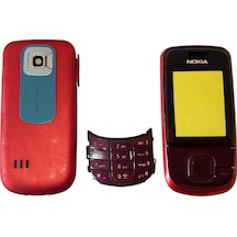 Nokia 3600s Kapak Nokia 3600 Slide Uyumlu Kırmızı Renk Ön Kapak A