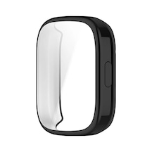 Forzacase Xiaomi Redmi Watch 3 İle Uyumlu Önü Kapalı Ekran Korumalı Silikon Kılıf - Fc010 Siyah