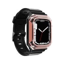 Watch 38mm Uyumlu Krd-88 Sert Pc Kasa Koruyuculu Uyumlu Zprb Kordon-rose Gold