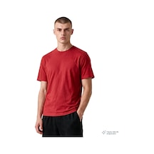 Talek Erkek Kırmızı Günlük Stil T-shirt 26ke0007-kyk