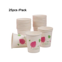 Sones 25 Adet / Paket 250 Ml Tek Kullanımlık Kağıt Bardak Kalınlaştırılmış Odun Hamuru Su Bardağı