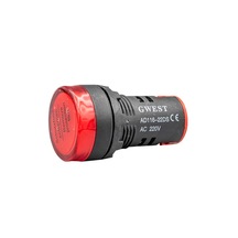 Gwest 22-k 220v 22mm Kırmızı Ledli Sinyal Lambası
