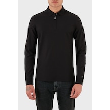 Tommy Hilfiger Dc Performance Zıp Polo Erkek Siyah Polo - Mw0mw44244