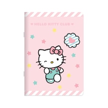 Hello Kitty 18,5 26 40 Yp Çiz. Stickerli Tel Dikişli Defter - Pembe