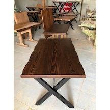 Bintaşmobilya Ceviz Rengi Kütük Cafe Masası Modelleri